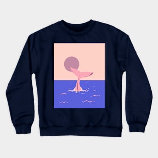 Tale of a Humpback whale's tail Illustration Crewneck Sweatshirt